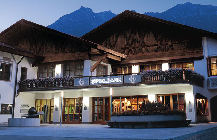 Außenansicht der Spielbank Garmisch-Partenkirchen. Foto: SLSV