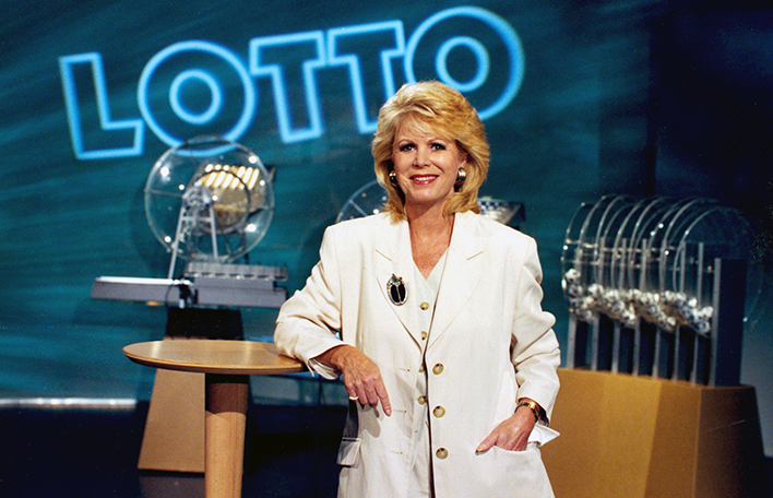 Karin Tietze-Ludwig im Studio 3 des Hessischen Rundfunks. Sie war die deutsche "Lottofee" von 1967 bis 1998. Foto: © HR/Heinz-J. Schlüter
