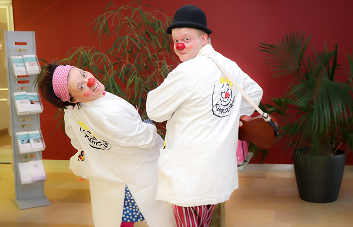Klinikclowns Kathi Strophe und Muck. Foto: RoMed Kliniken
